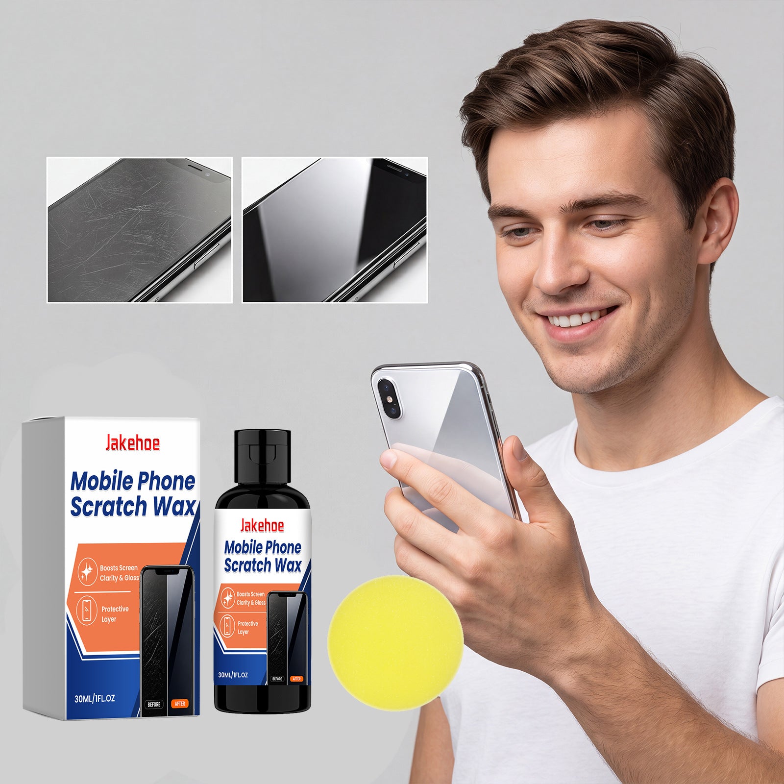 JAKEHOE Wax résistant aux rayures pour téléphones portables