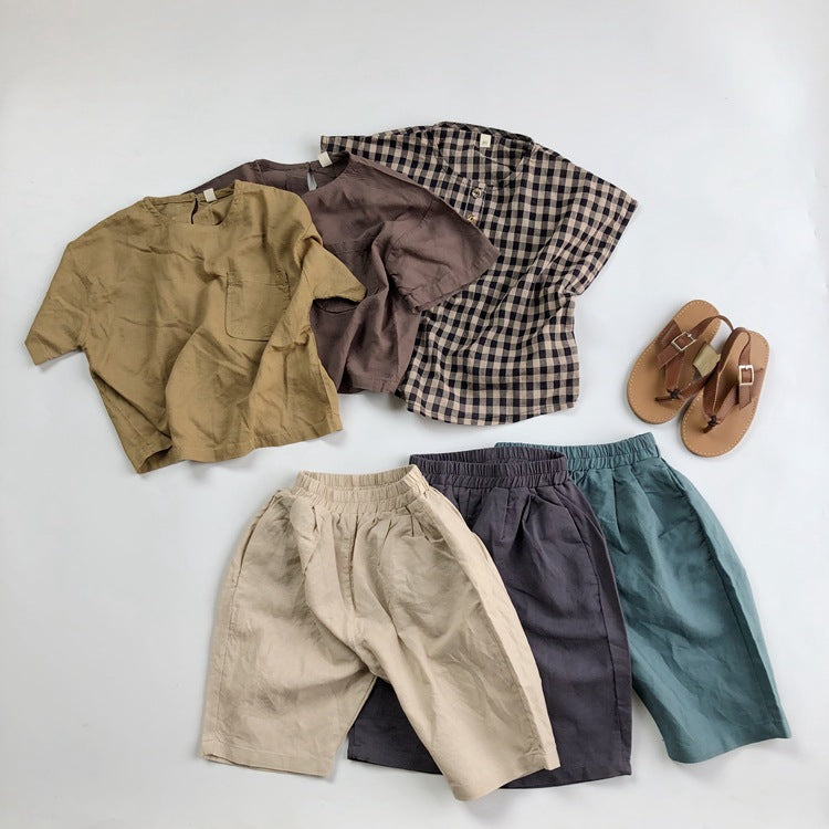 Pantalons en lin caduque pour enfants