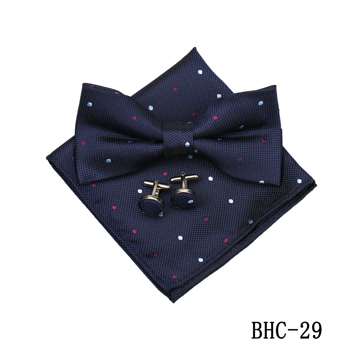 Mens Paisley Bow Tie Pocket Square et Cufflinks