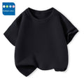T-Shirt à manches courtes pour enfants Col d'équipage Top polyvalent