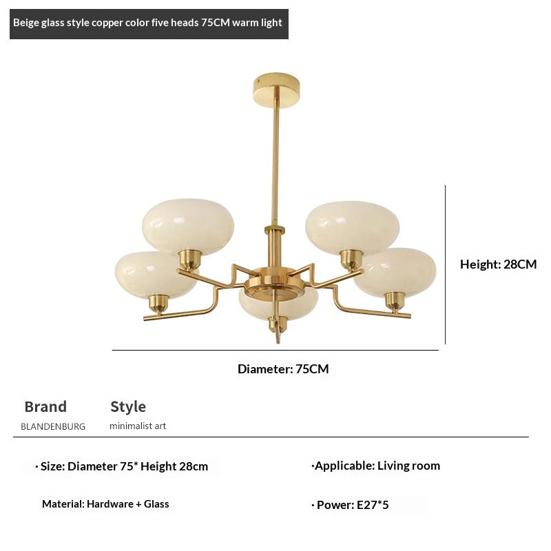 Lampe pendentif anti-poussière Bauhaus Persimmon Vintage tout-cuivre