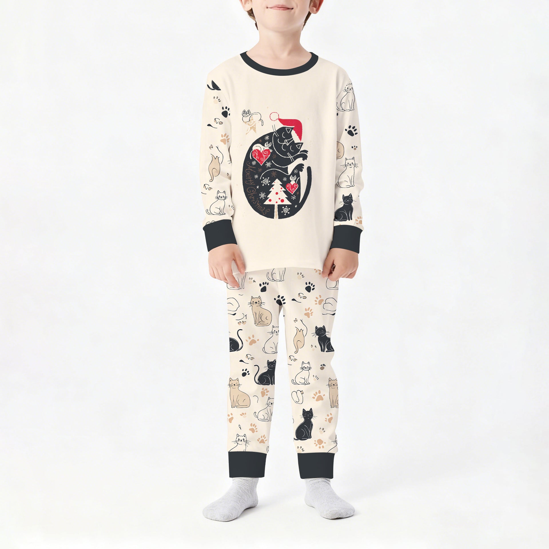 Ensemble de pajama de famille imprimé de Noël