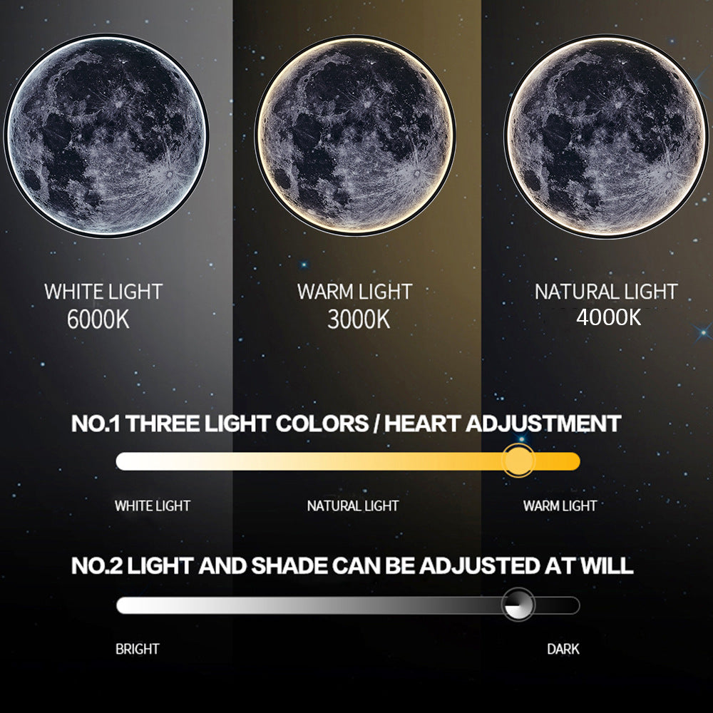 Decorative LED Moon-themed Painting