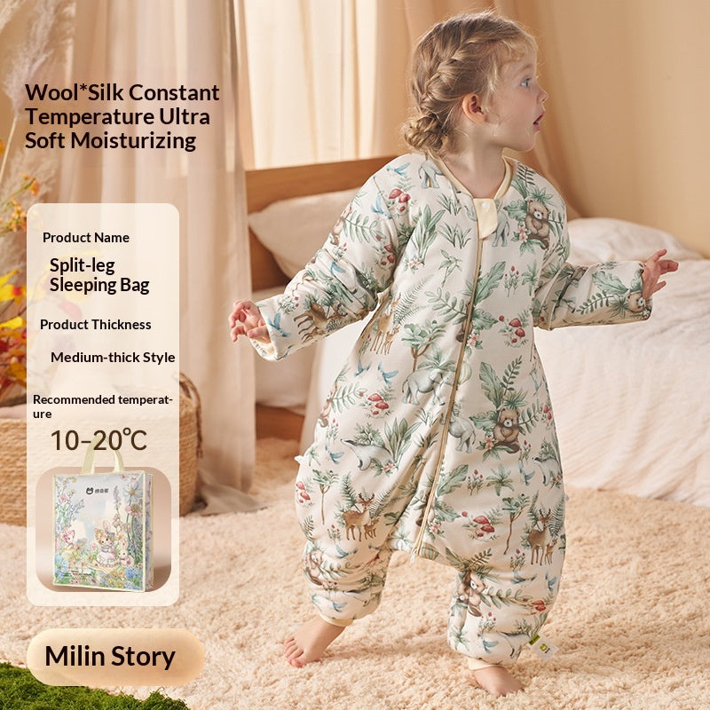 Sac de couchage Laine de soie Automne et hiver Épaisseur Température constante pour les enfants