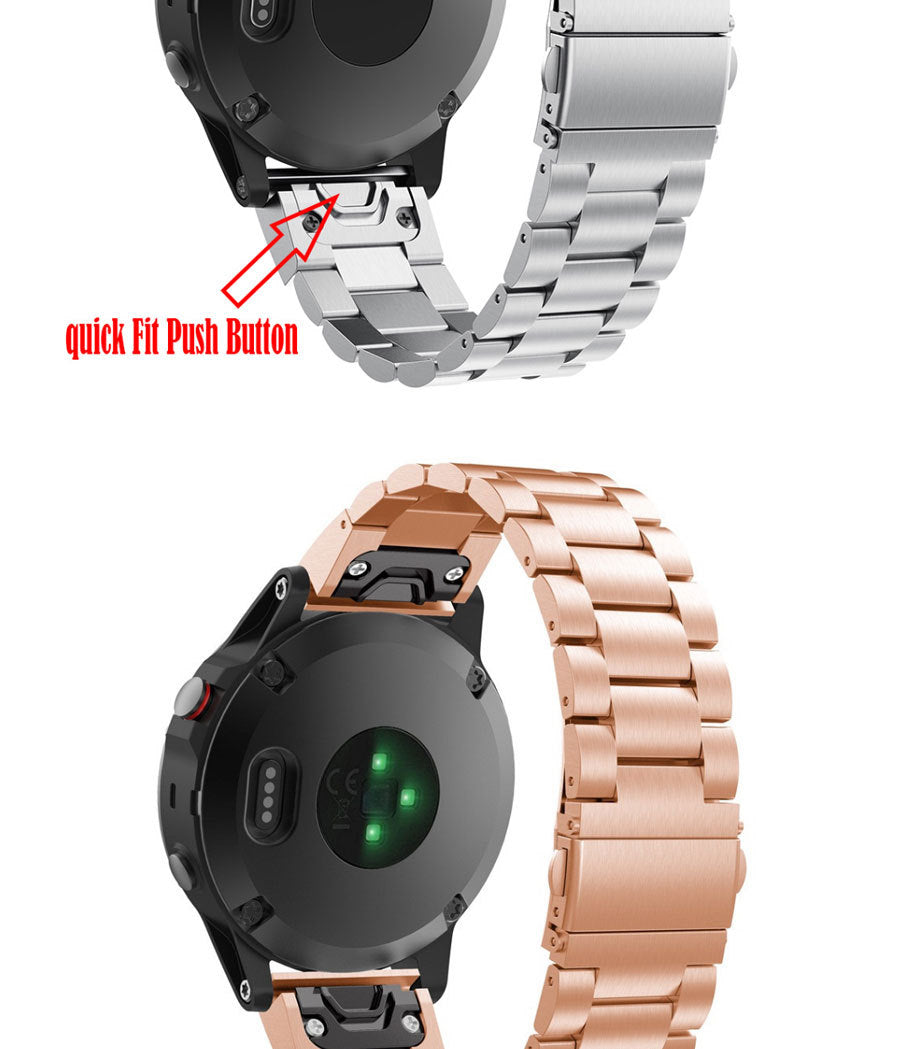 Bracelet de montre en métal à trois maillons à libération rapide
