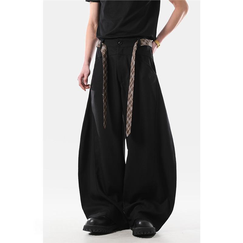 Style américain Vintage Relaxed-fit Pantalons large-lég