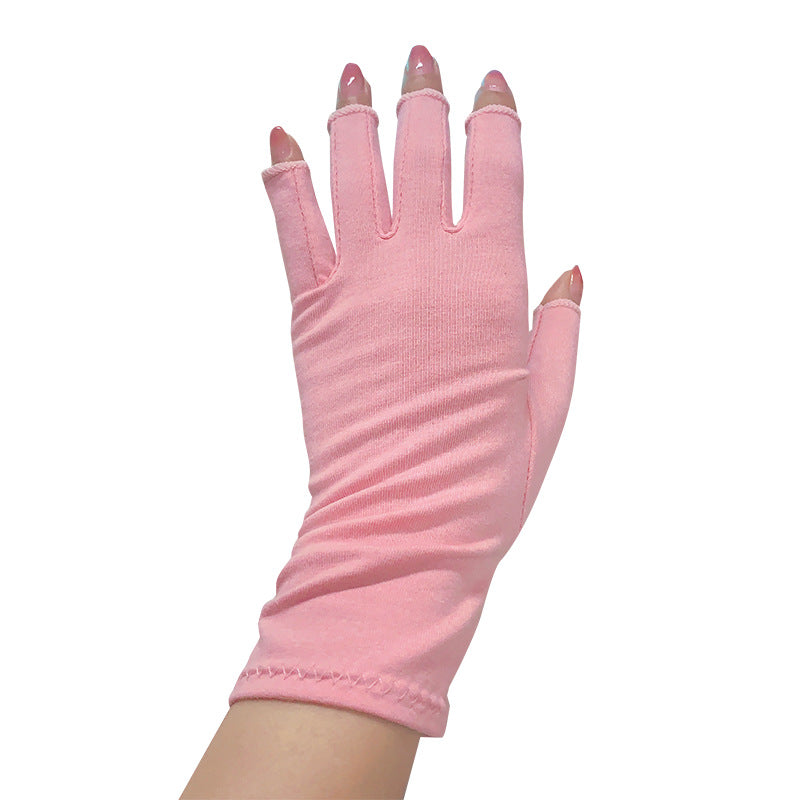 Soins de santé respirants Gants à moitié doigts