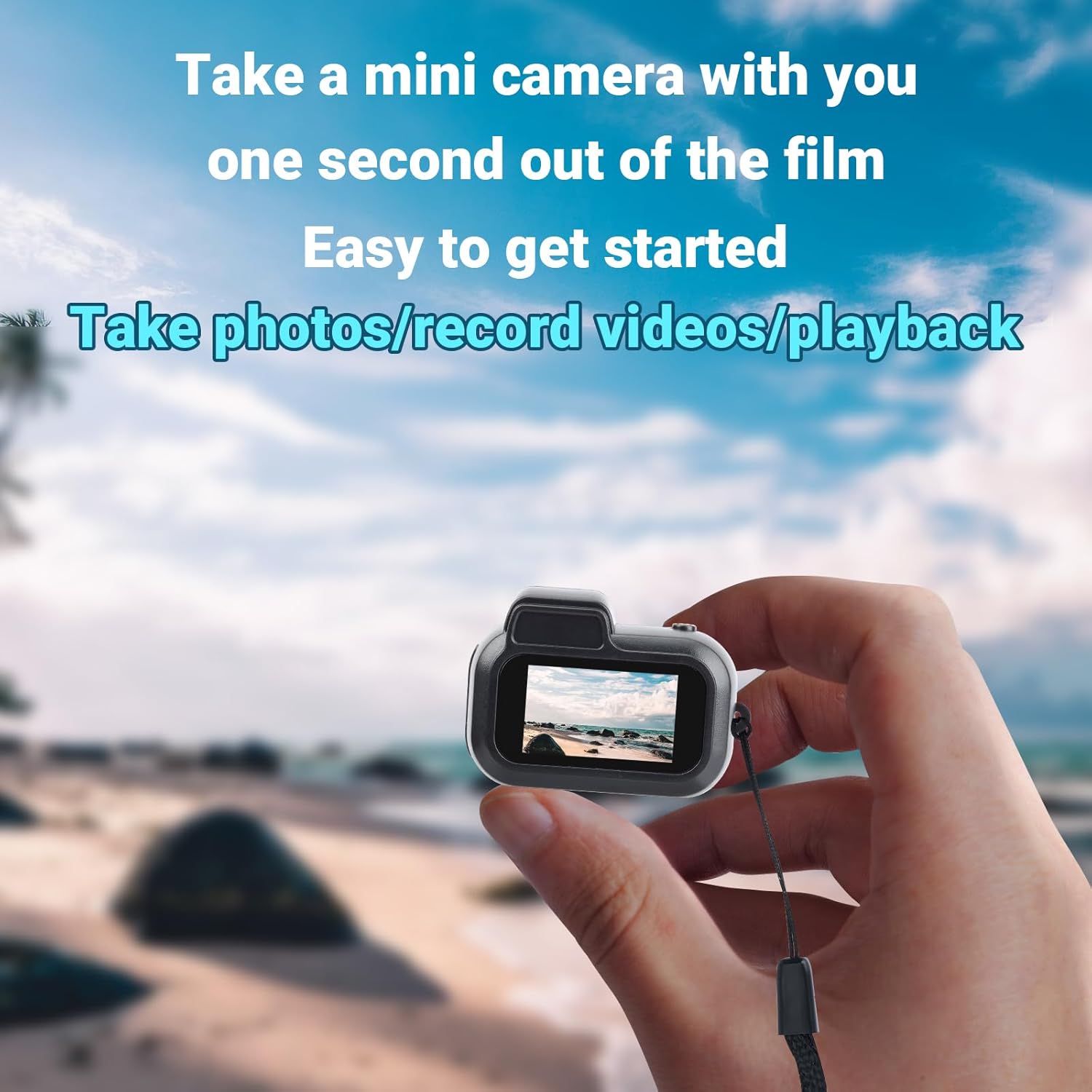 Mini appareil photo à chaîne clé -Micro Caméra vidéo avec lecteur de cartes et de cartes SD de 32 Go