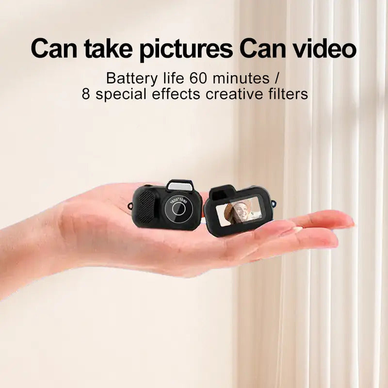 Mini appareil photo à chaîne clé -Micro Caméra vidéo avec lecteur de cartes et de cartes SD de 32 Go
