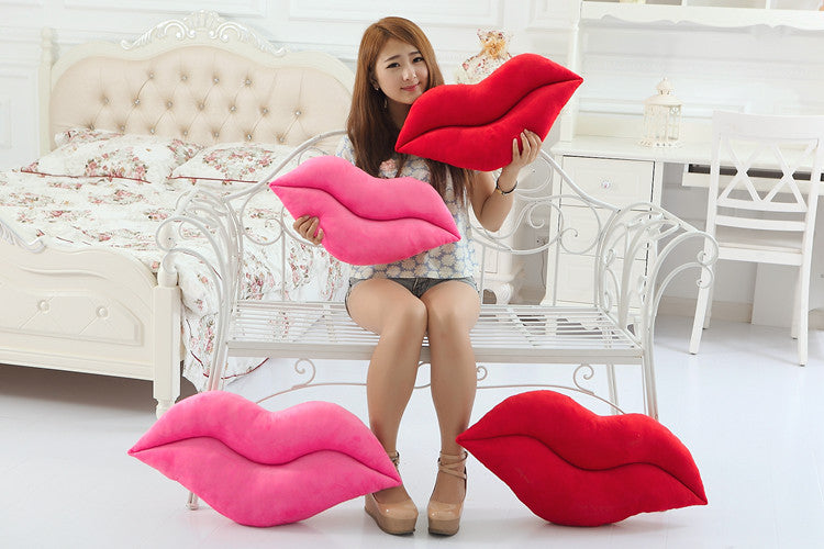 Creative sexy peluche oreiller grandes lèvres