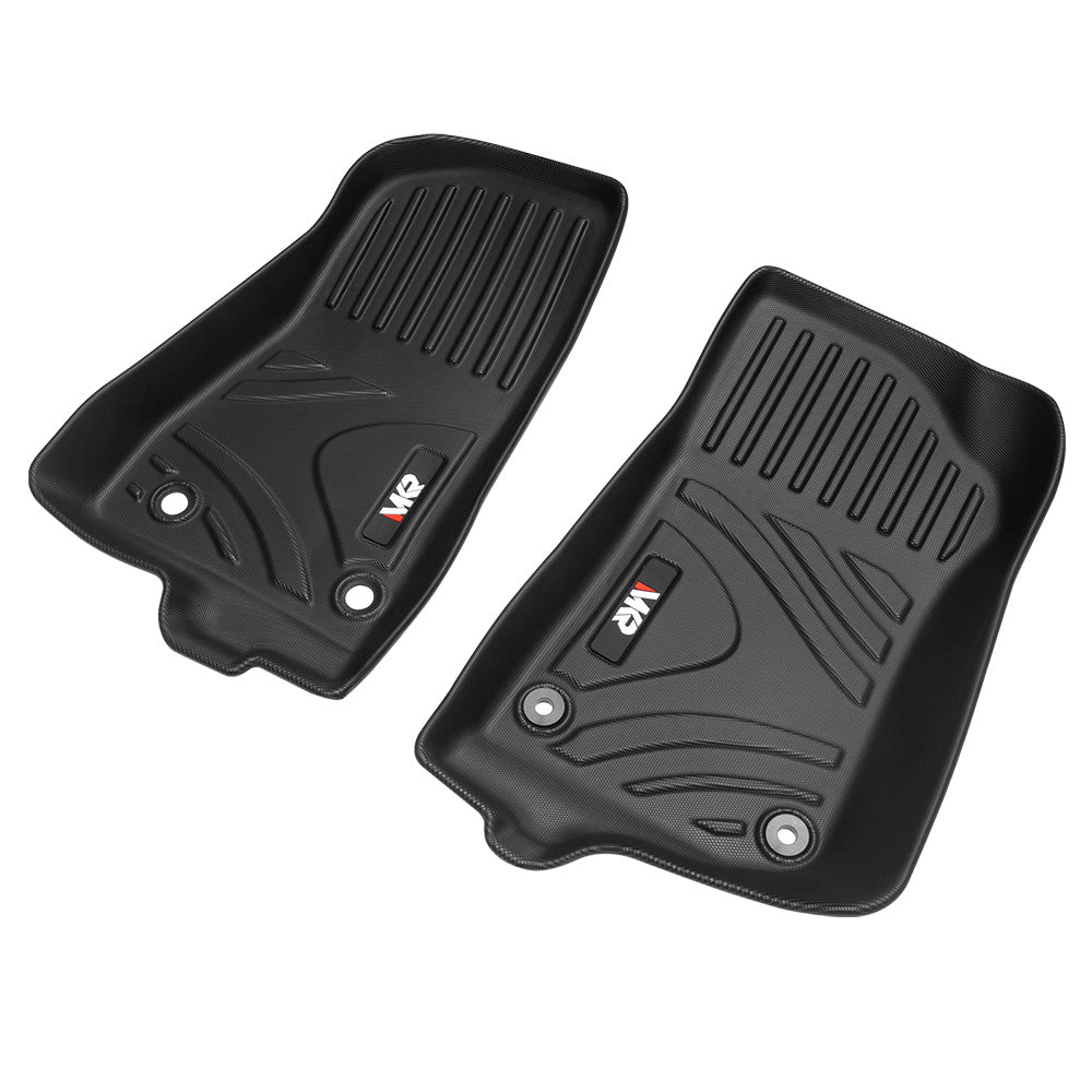 MKR imperméable et résistant aux taches tapis de voiture TPE noir 3 PCS pour jeep Wrangler JL 201