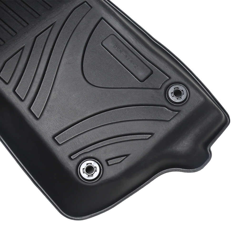 MKR imperméable et résistant aux taches tapis de voiture TPE noir 3 PCS pour jeep Wrangler JL 201