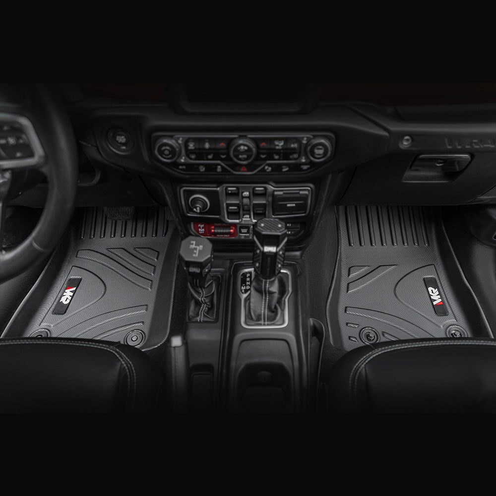 MKR imperméable et résistant aux taches tapis de voiture TPE noir 3 PCS pour jeep Wrangler JL 201