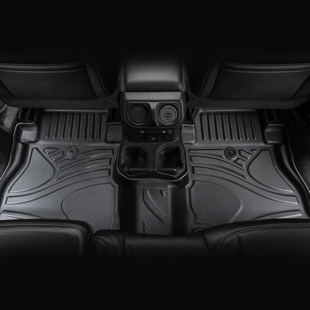 MKR imperméable et résistant aux taches tapis de voiture TPE noir 3 PCS pour jeep Wrangler JL 201