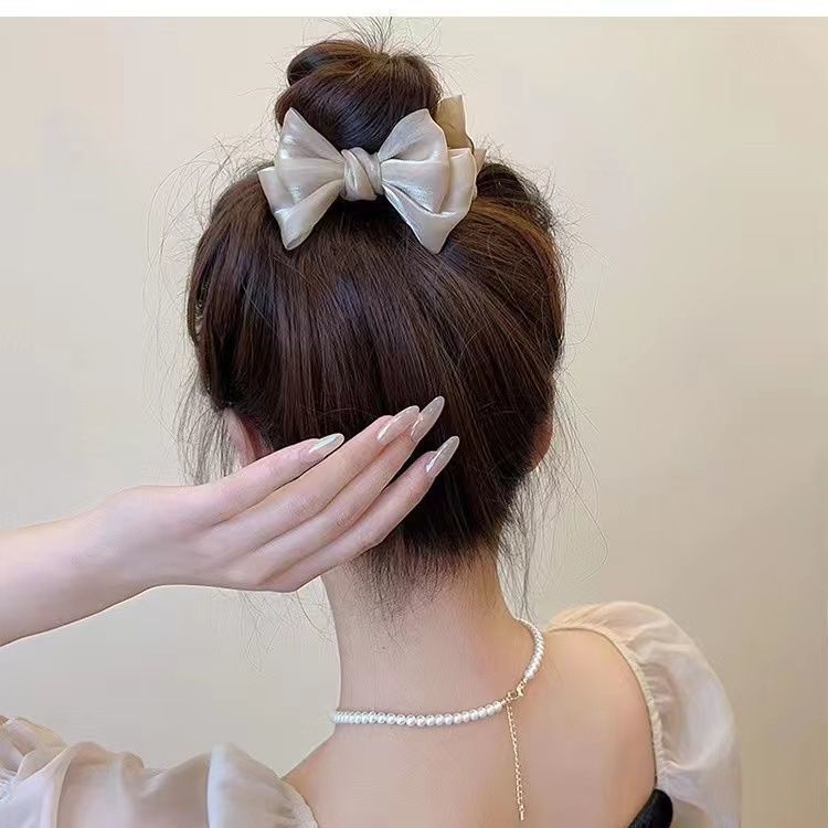 Élégant Bow Bun Grip Accessoires Female