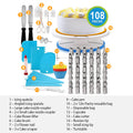 1 Set 11in tournoyau de gâteau rotatif 108Pcs Cake Decorating Supplies Kit Cake Revolving Tabl