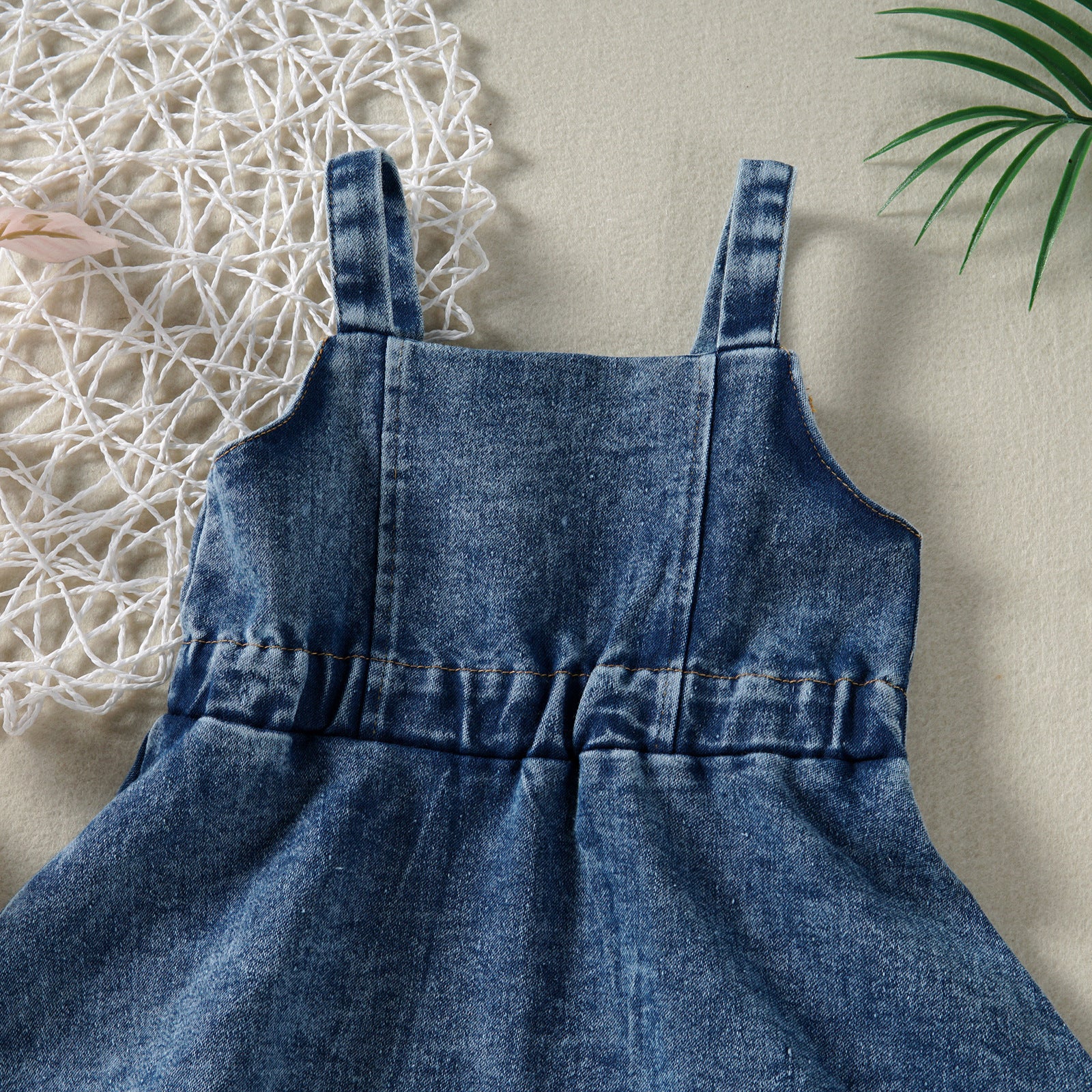 Bébé bébé fille Vêtements pour enfants Strap Robe de denim
