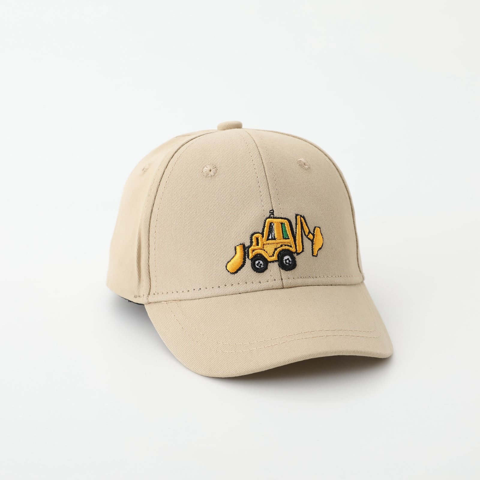 Excavateur monochrome Brodé style coréen simple et occasionnel Cap de baseball pour enfants Fo