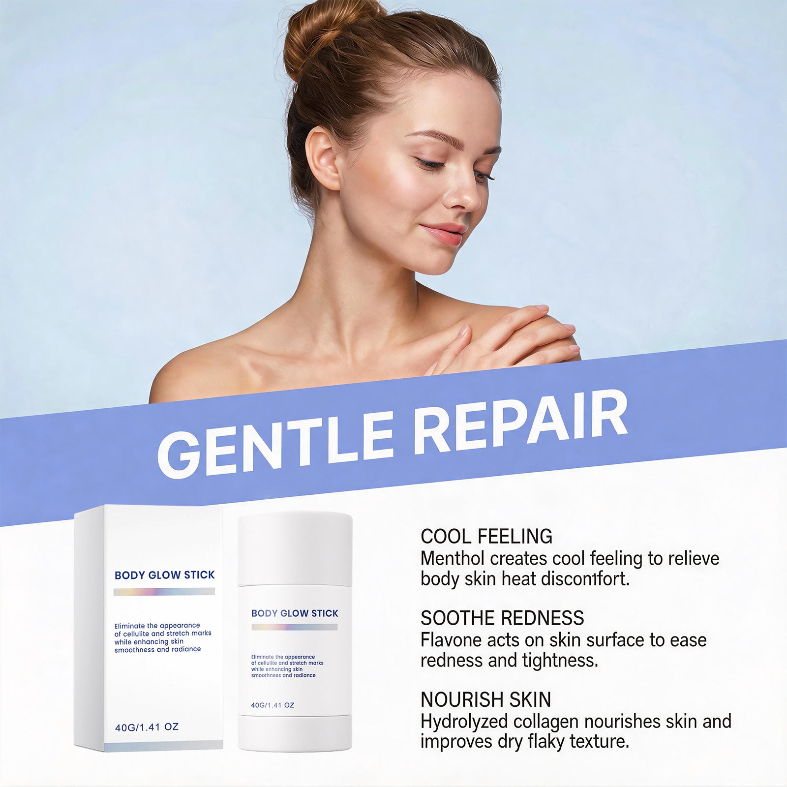 Soin hydratant Bâton confortable Rafraîchissant et Hydratant