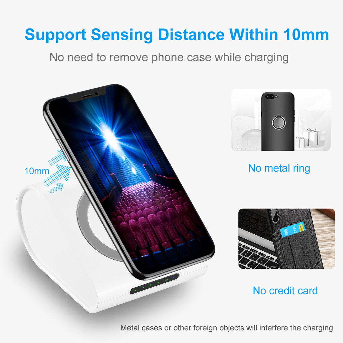 1Pc 10400mAh Qi Wireless Charging Power Bank for IOS XS MAX XR Galaxy S10 S9 Note 9