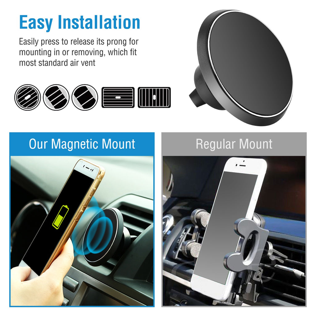 Chargeur de téléphone de voiture sans fil Qi magnétique 1Pc pour téléphone IOS XS MAX XR Galaxy S10