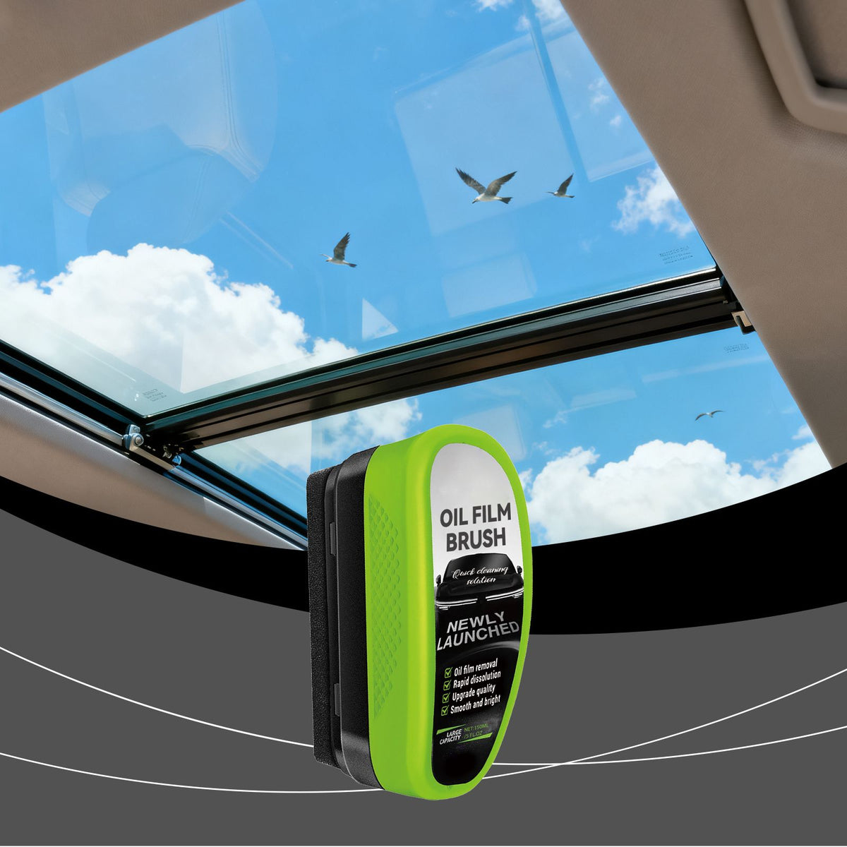 Applicateur de nettoyage de film de verre par pare-brise automobile