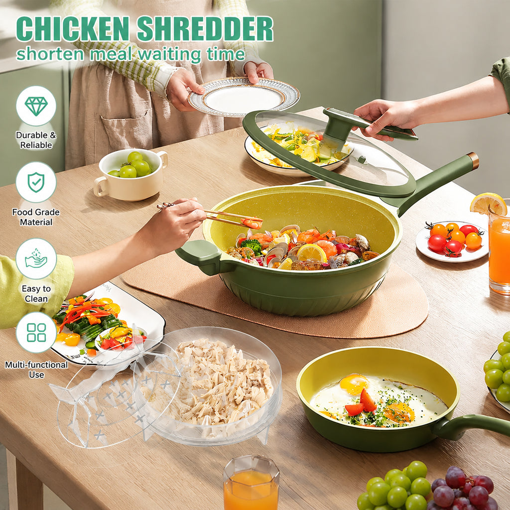Shredder de viande visible avec un couvercle entièrement transparent