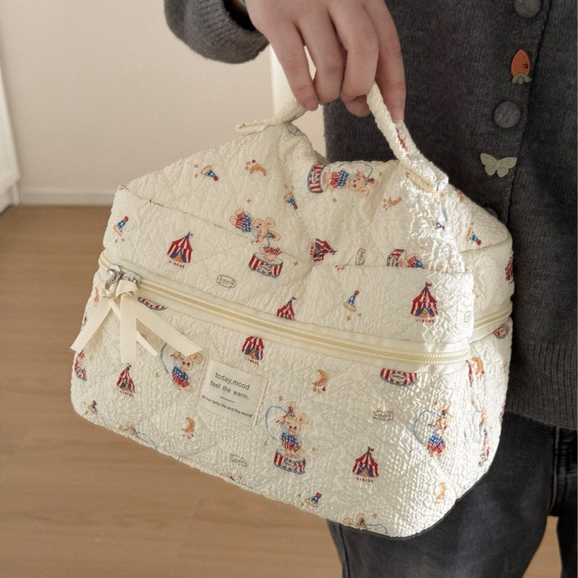 Sac de maquillage Rabbit Paradise Travel Sac de toilette portable de grande capacité