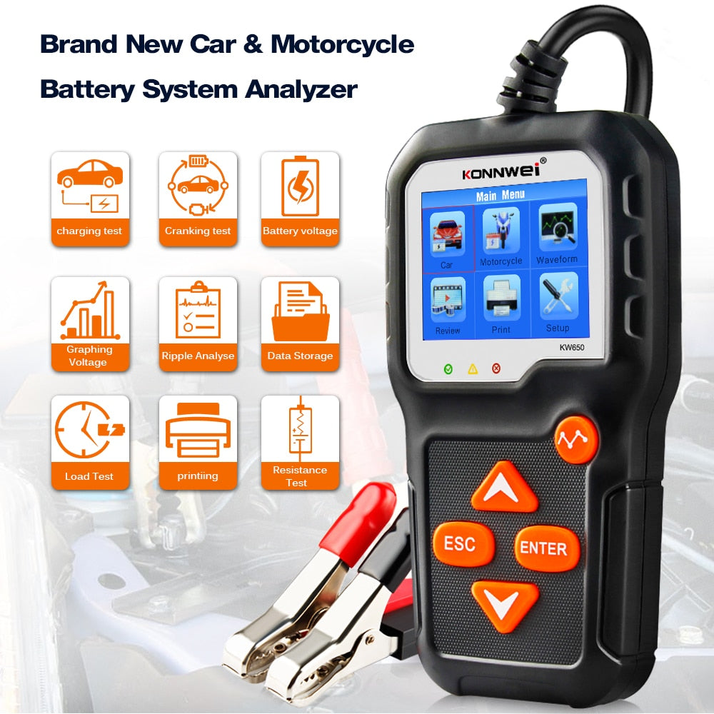 Détecteur automatique de batterie de voiture de moto