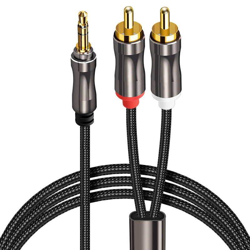 Câble audio RCA de 3,5 mm à un contre deux