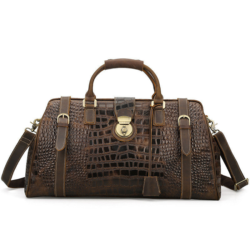 Trendy Cow European and American Men's Leather Pattern Sac de voyage