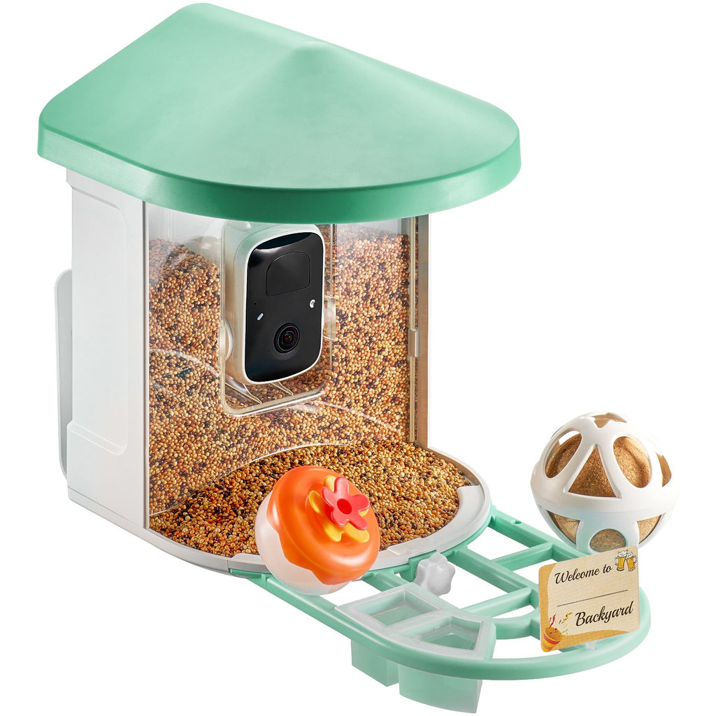 VEVOR Smart Bird Feeder avec caméra 2K HD AI Identifier les espèces d'oiseaux Capture automatique