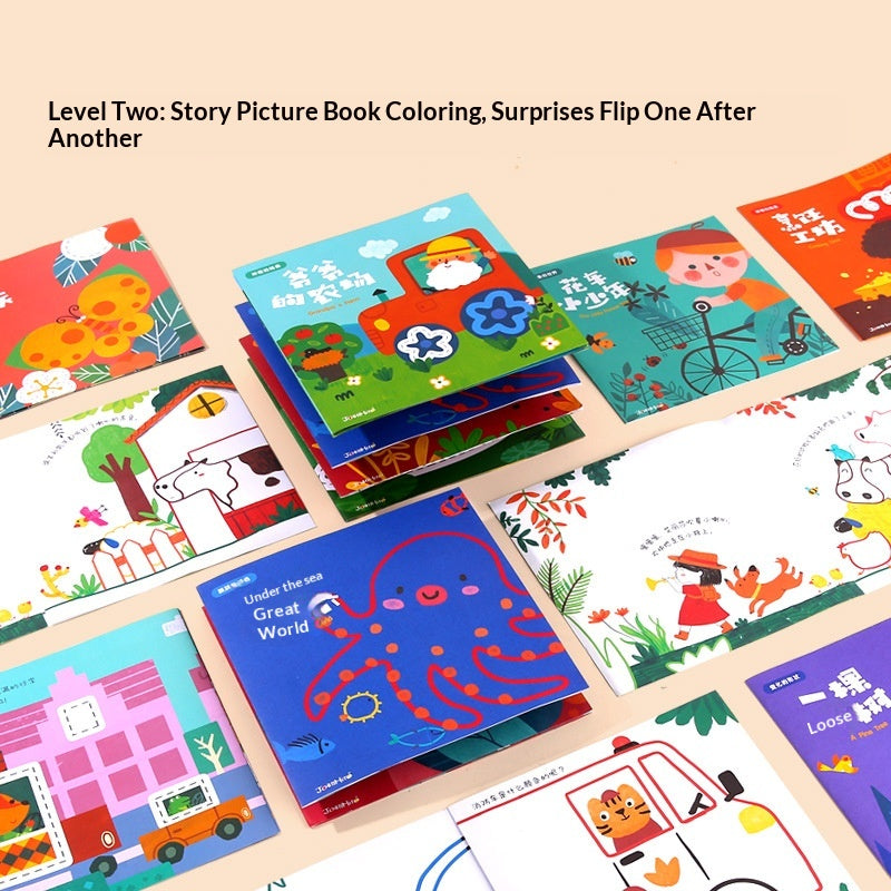 Livre de Coloration Cognitive Doodle pour Enfants