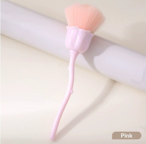 Pinceau de maquillage en poudre de rose