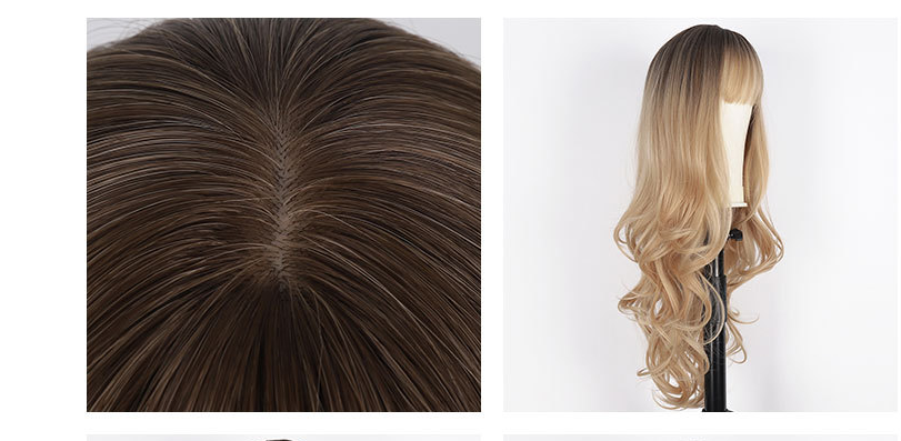 La perruque Rose Net est mince et droite avec des courbes longues