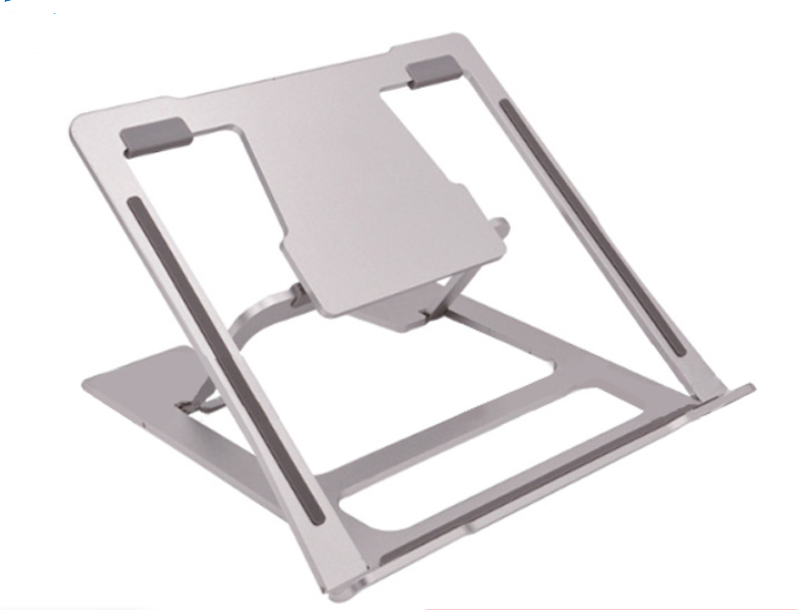 Double silicone hauteur réglable pliable portable bureau de support pour un ordinateur portable