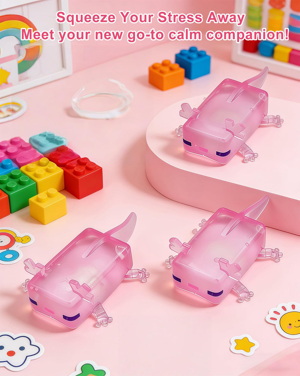 1Pc Axolotl Cube balle de stress
