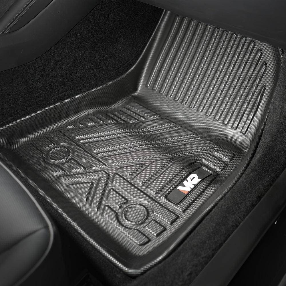Tapis de sol TPE pour Tesla modèle 3 2023- 6 PCS imperméable à l'eau en plein milieu
