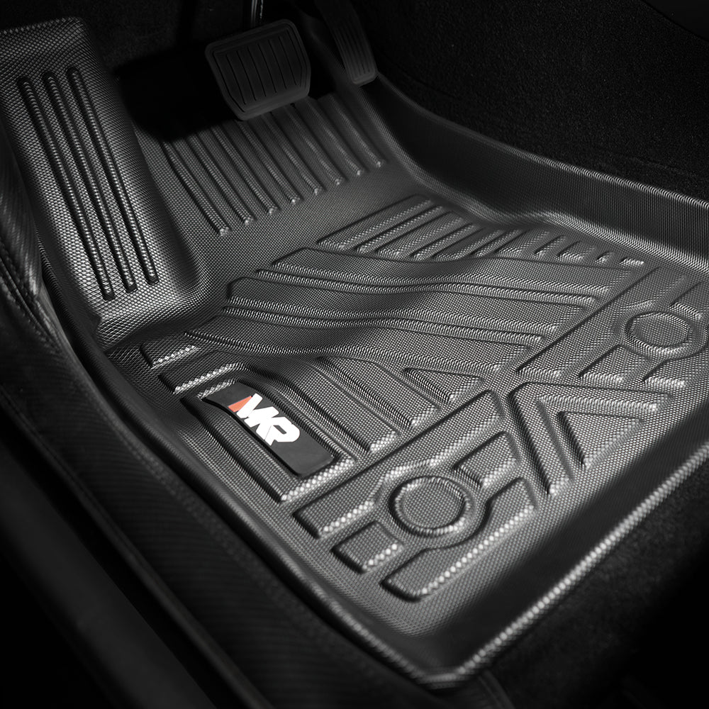 Tapis de sol TPE pour Tesla modèle 3 2023- 6 PCS imperméable à l'eau en plein milieu