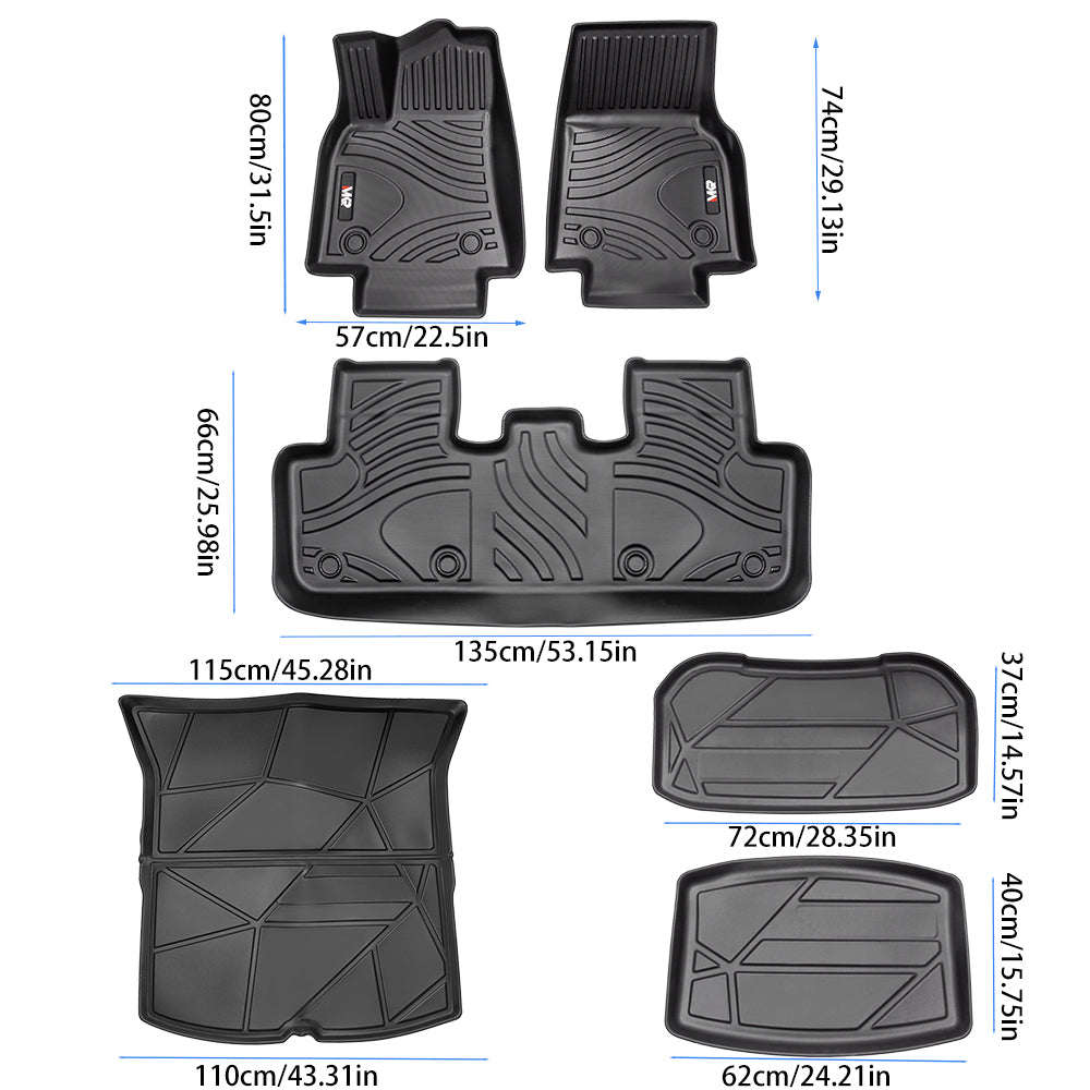 MKR Tapis de sol TPE pour Tesla modèle Y 2021-2022 - étanche