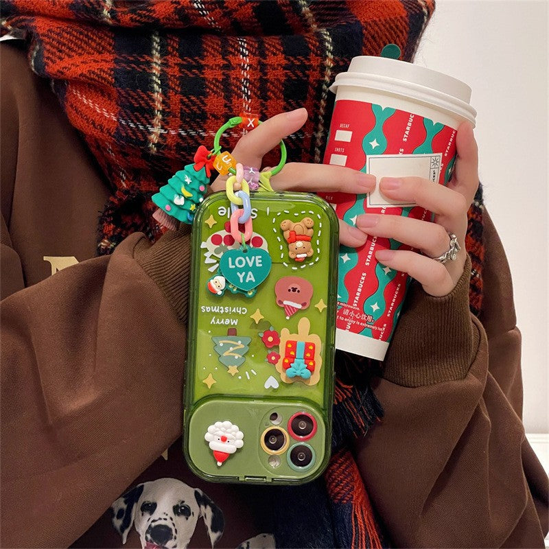 Boîtier de téléphone pendentif de poupée Stéréo de Noël en plastique