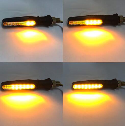 Plus récent 4x Universal fluiding eau clignotant led moto clignotants indicateurs Flexib