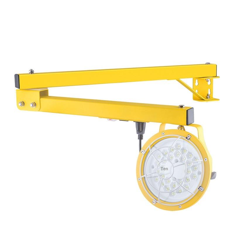 Projecteur de la tête de lampe rotative à bras flexible