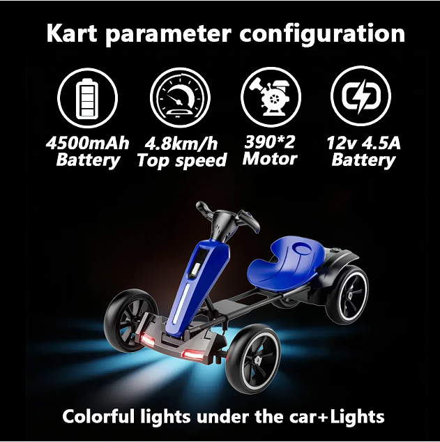 12V Pédale électrique pour enfants Go Kart
