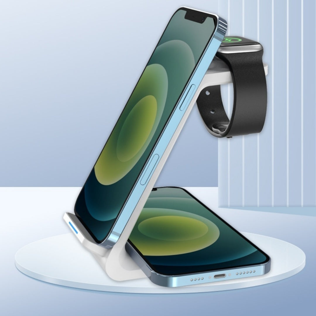 Chargeur sans fil triple-en-un charge rapide bureau vertical