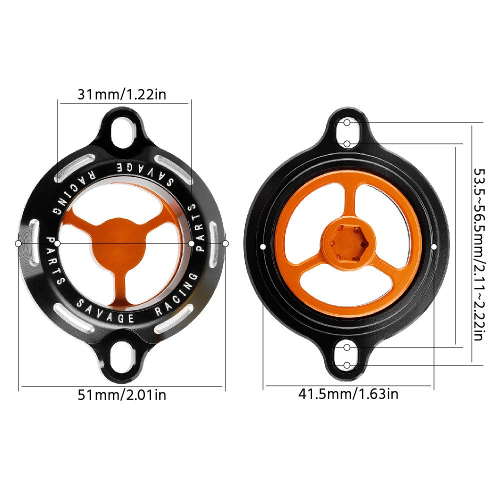 Couverture du filtre à huile moteur modifié pour moto