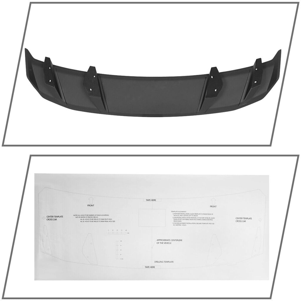 Spoiler Wing 4-Pedestal Style Tronc arrière noir