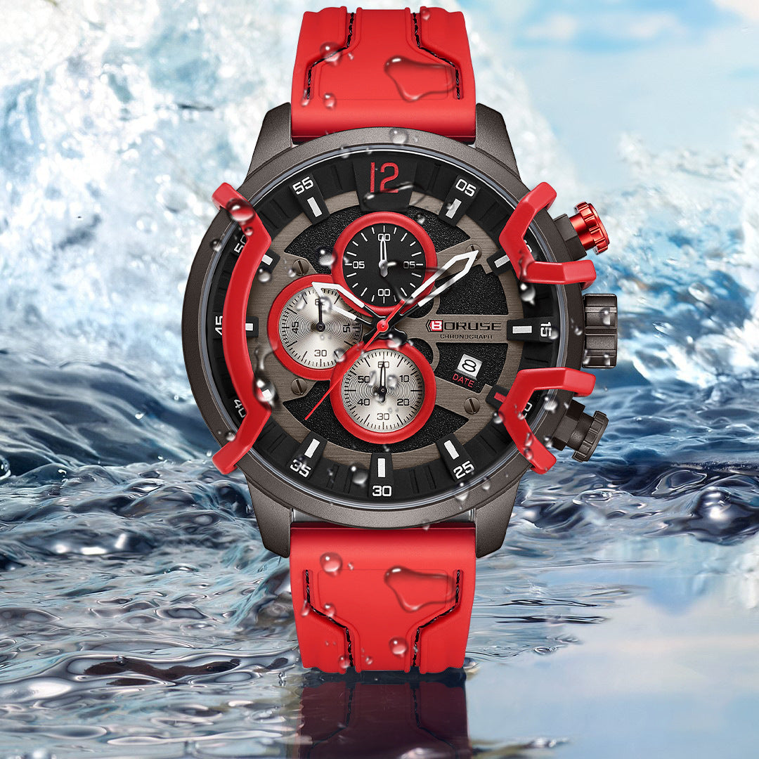Montre Quartz Lumineuse Homme imperméable multifonctionnelle