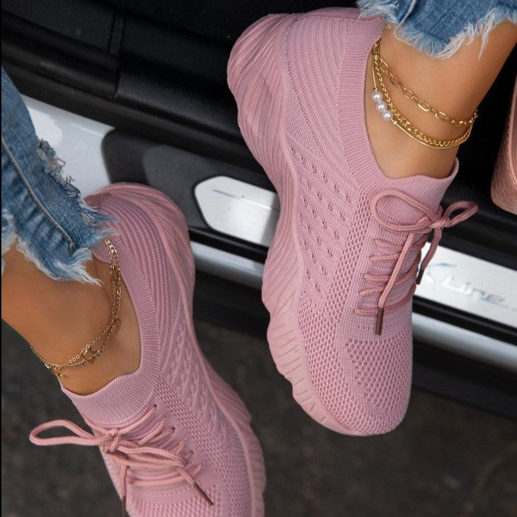 Femmes Sneaker Bas épais Solid Couleur Chaussures papa
