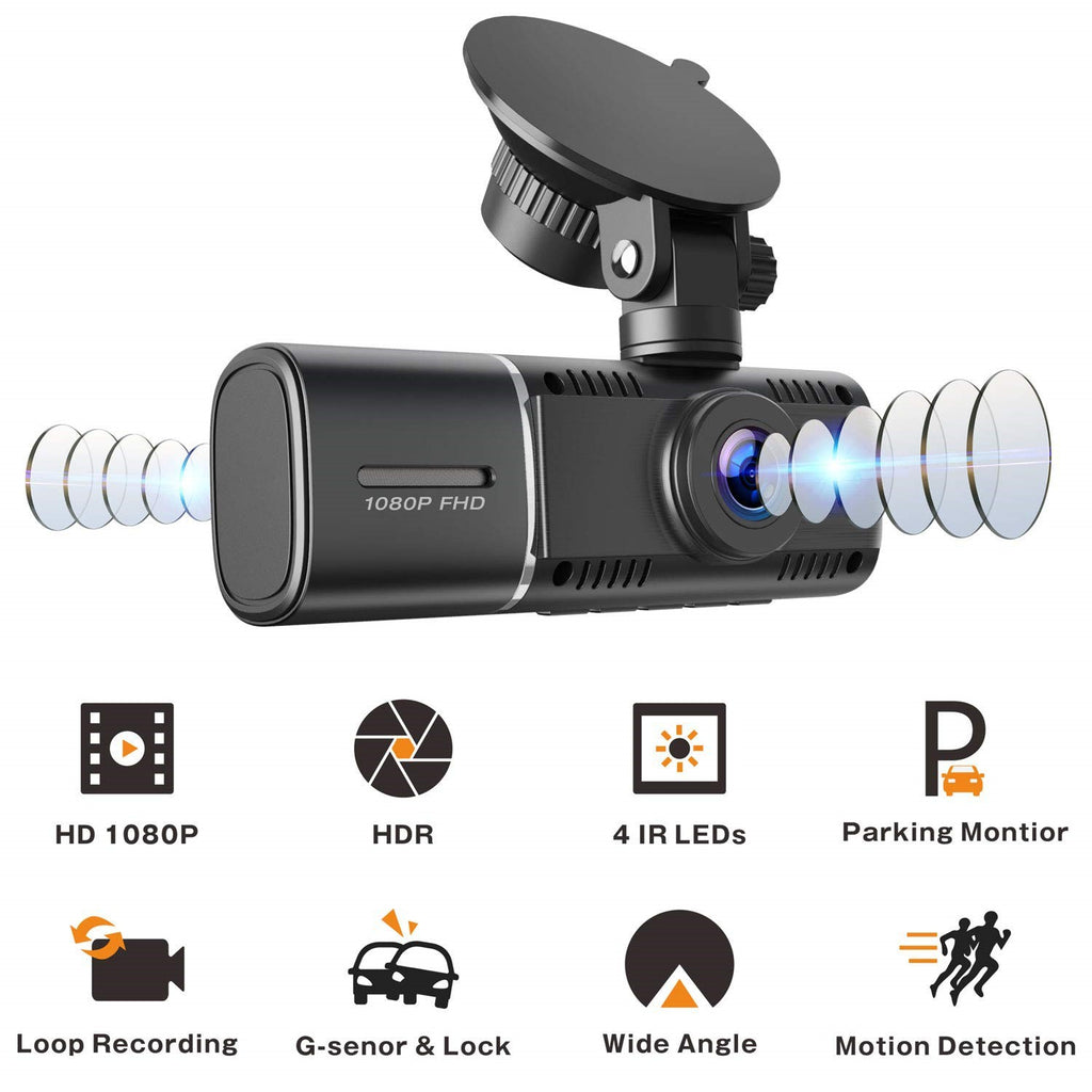 Driving Recorder Caméra de voiture Double enregistrement Surveillance de stationnement Infrarouge vision nocturne Ul